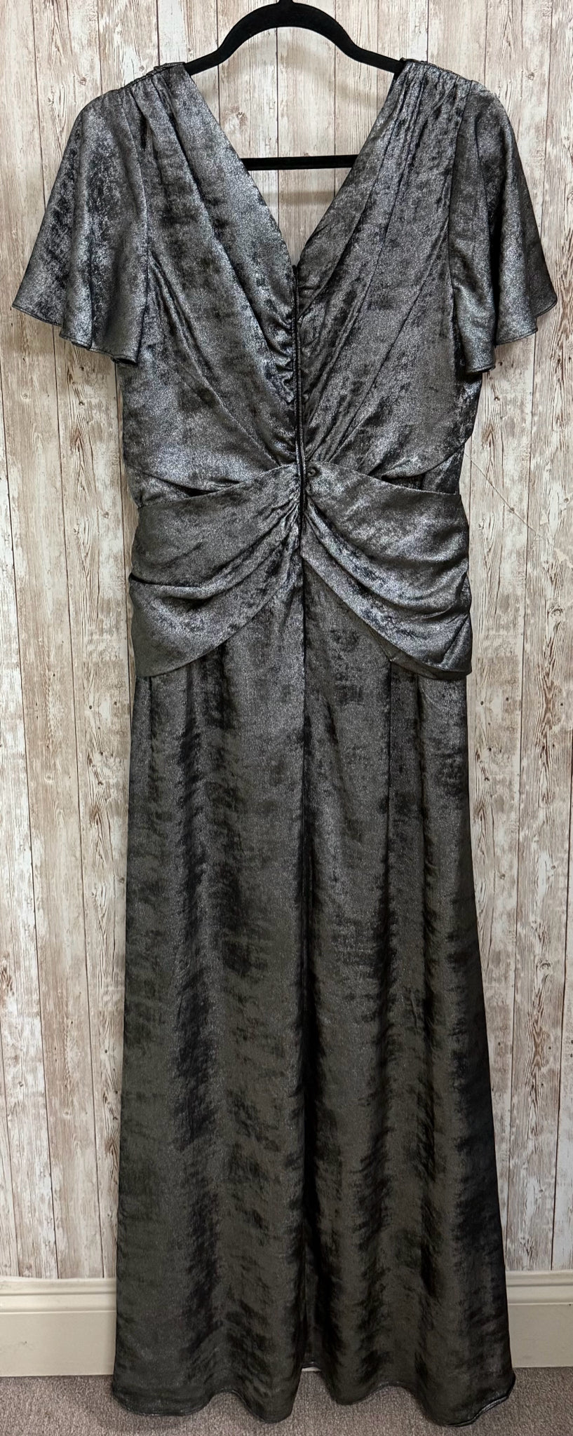 Size 12 AIDAN MATTOX Pewter Dress