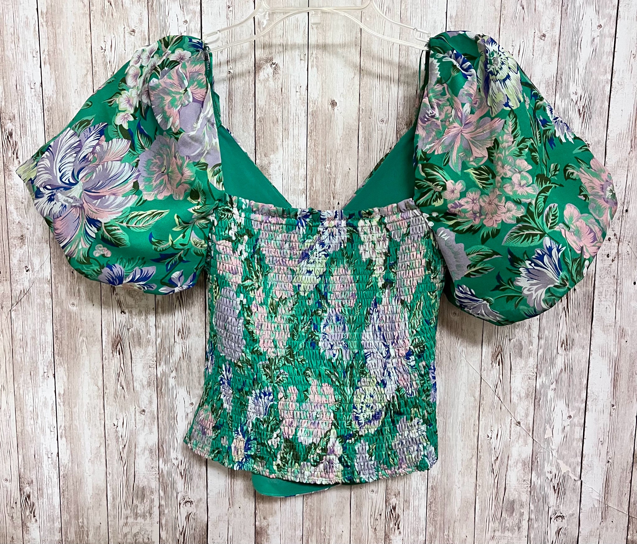 Size S ASTR Green Print Top