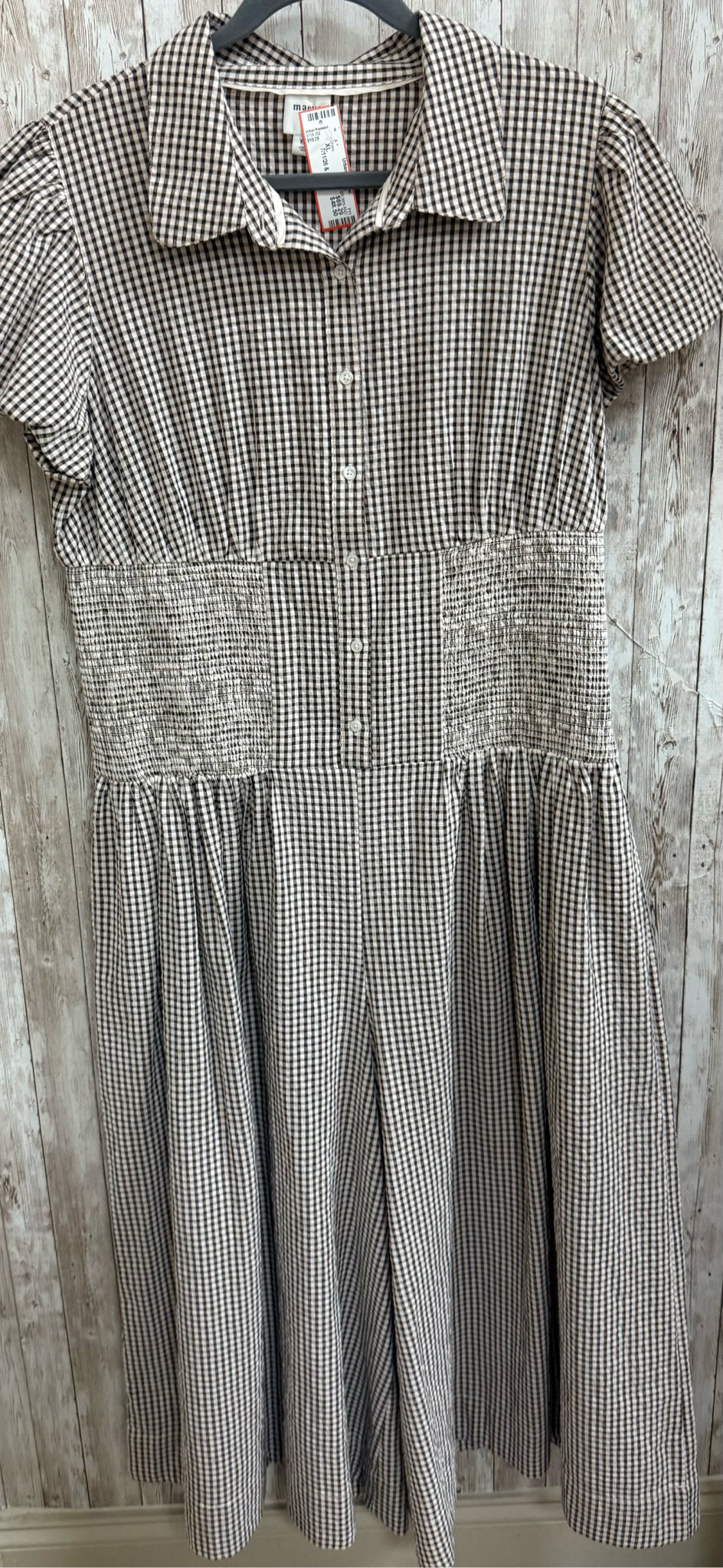 Size L MAEVE BROWN AND WHITE Dress