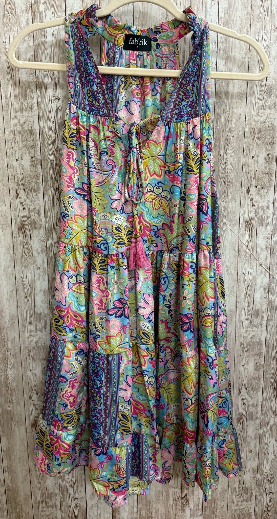 Size S FAB'RIK blue and pink Dress