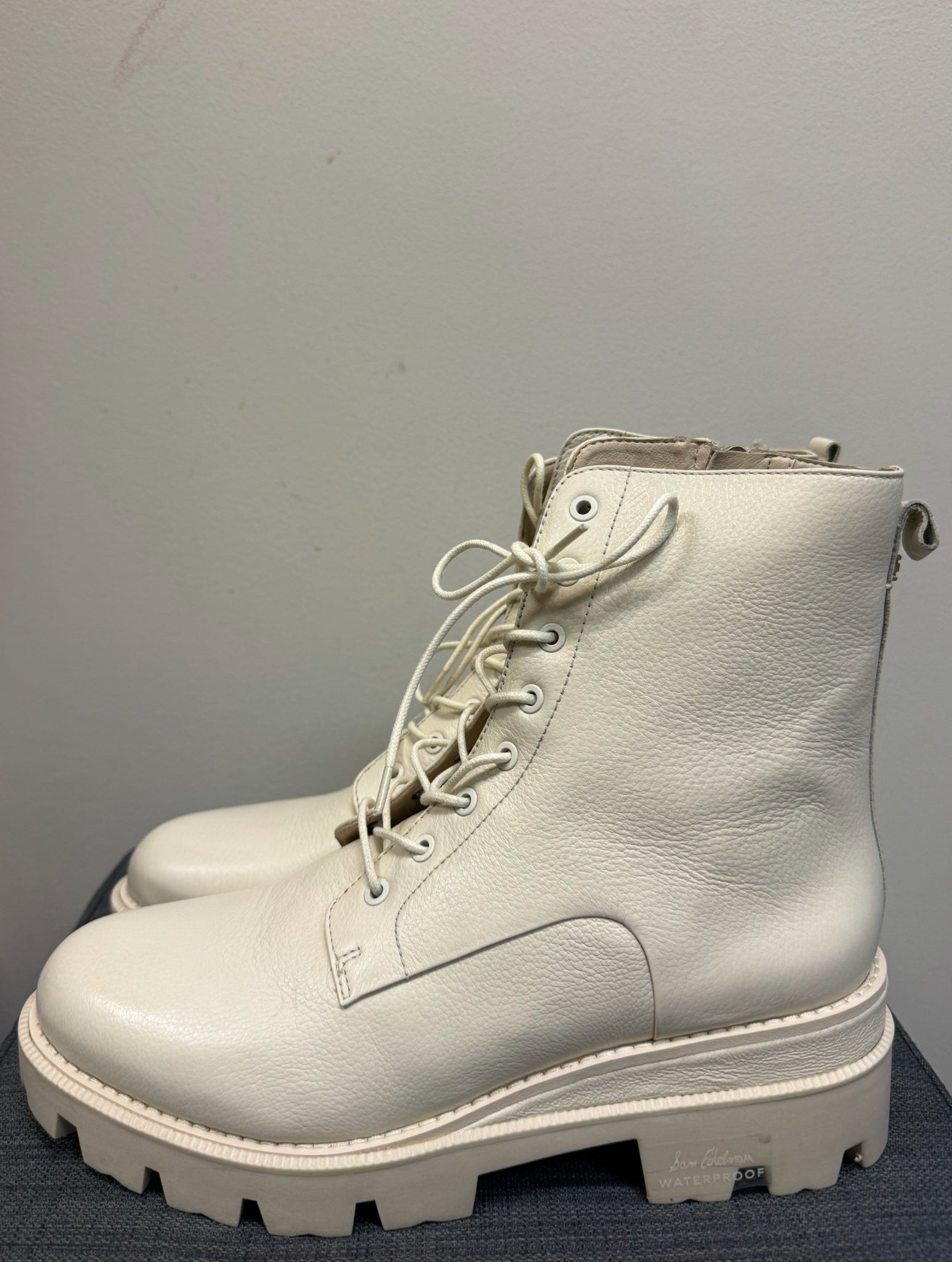 10 SAM EDELMAM Cream Boots