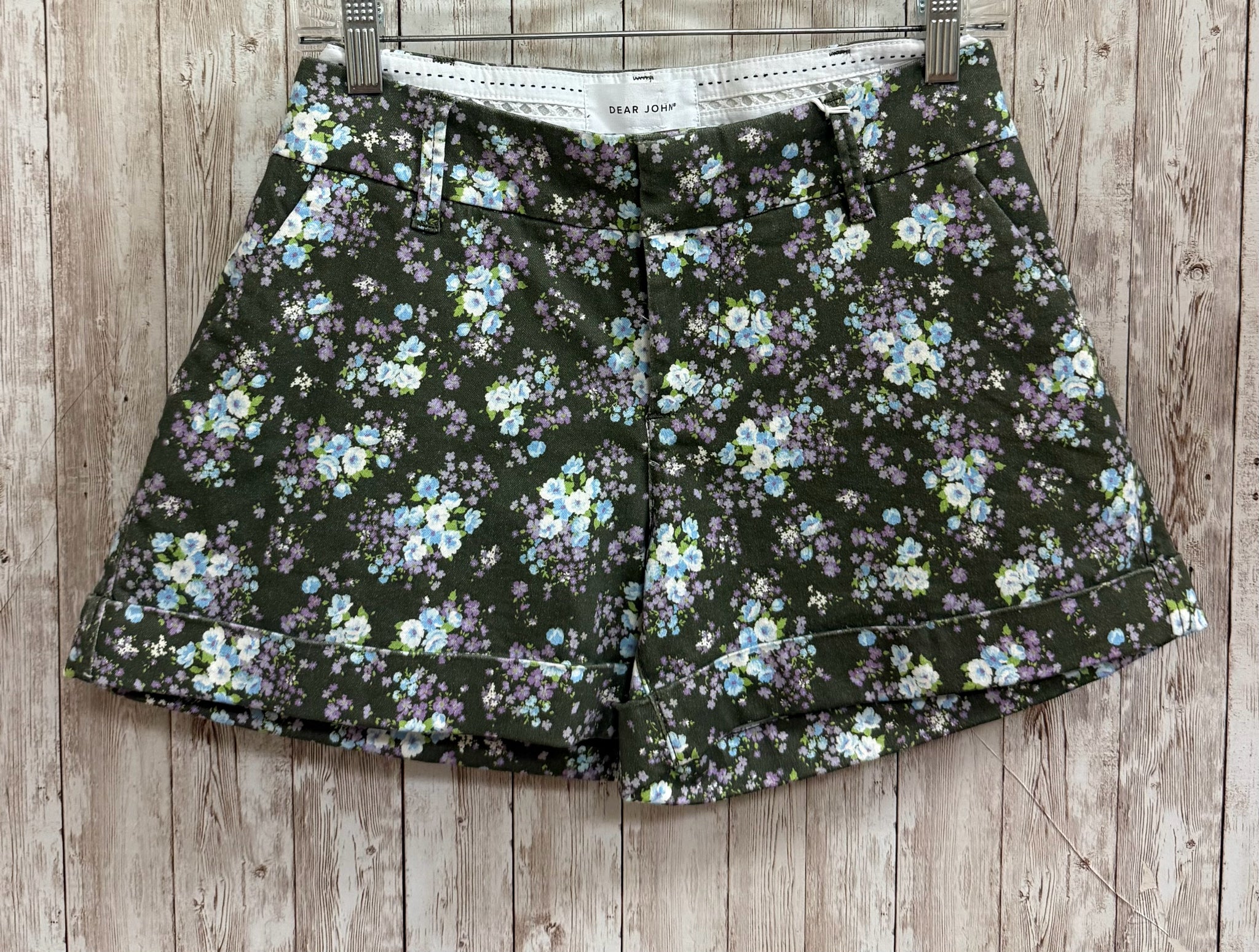 Size 10 DEAR JOHN OLIVE FLORAL Shorts