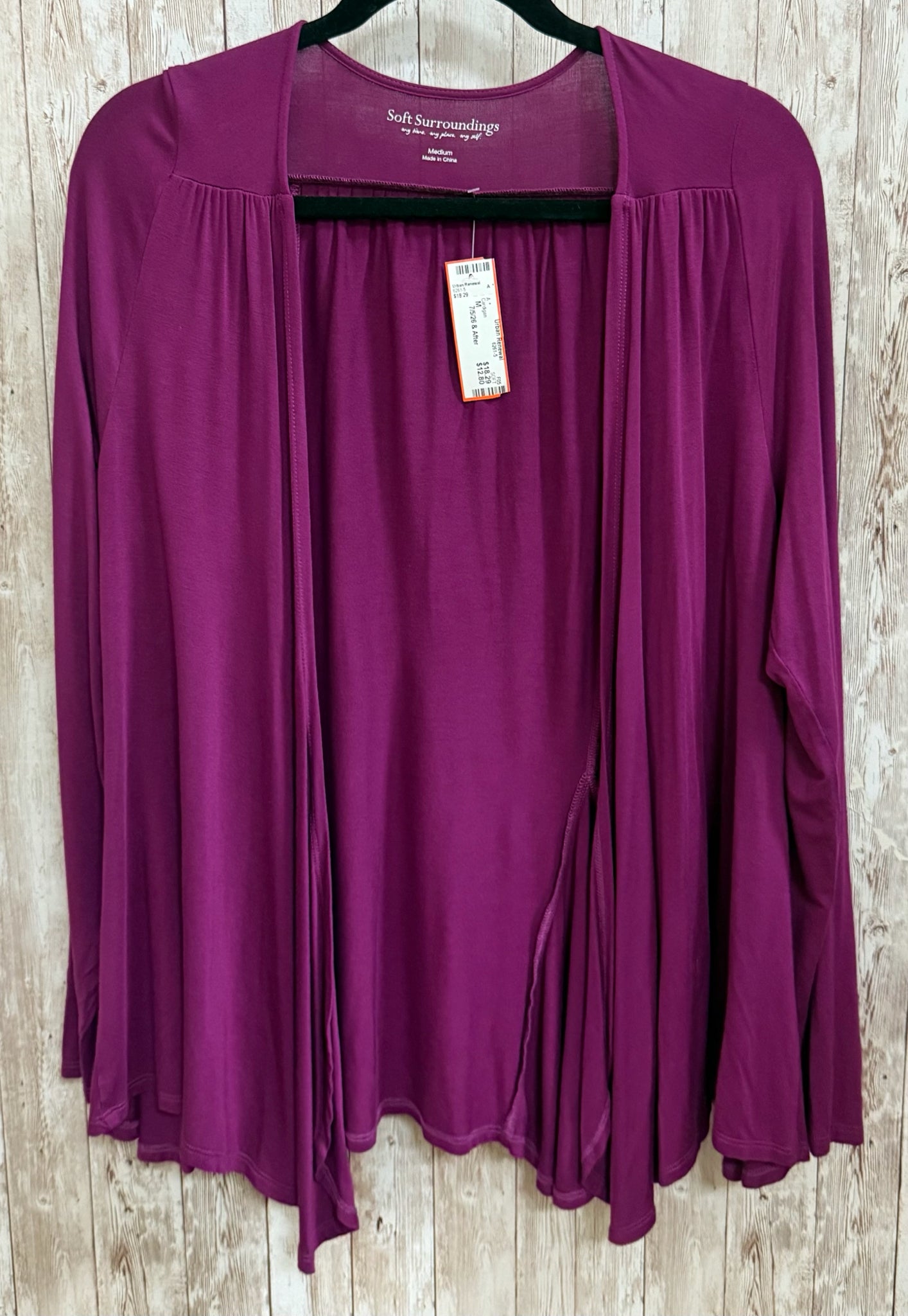 Size M SOFT SURROUNDINGS Purple Cardigan