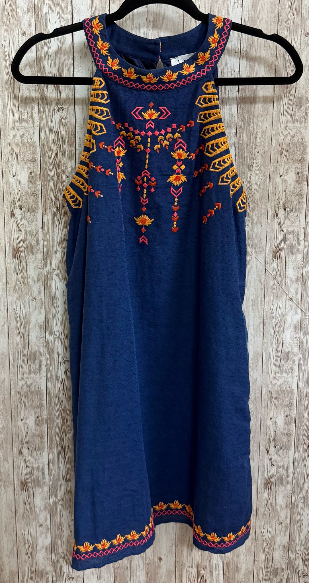 Size L THML Navy Print Dress