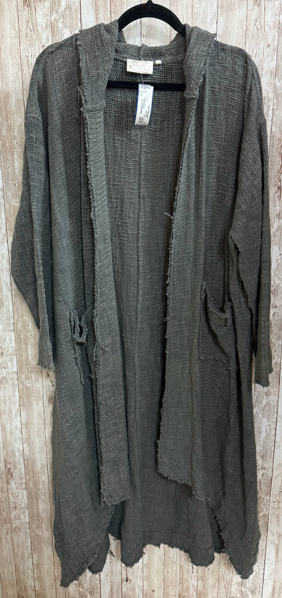 Paper Lace Size One Size Gray Duster
