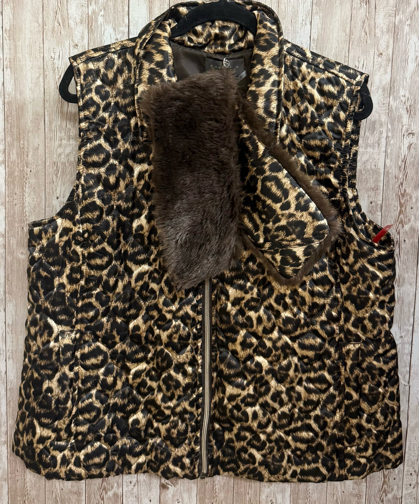 Size XL CASUAL IDENTITY Animal Print Vest