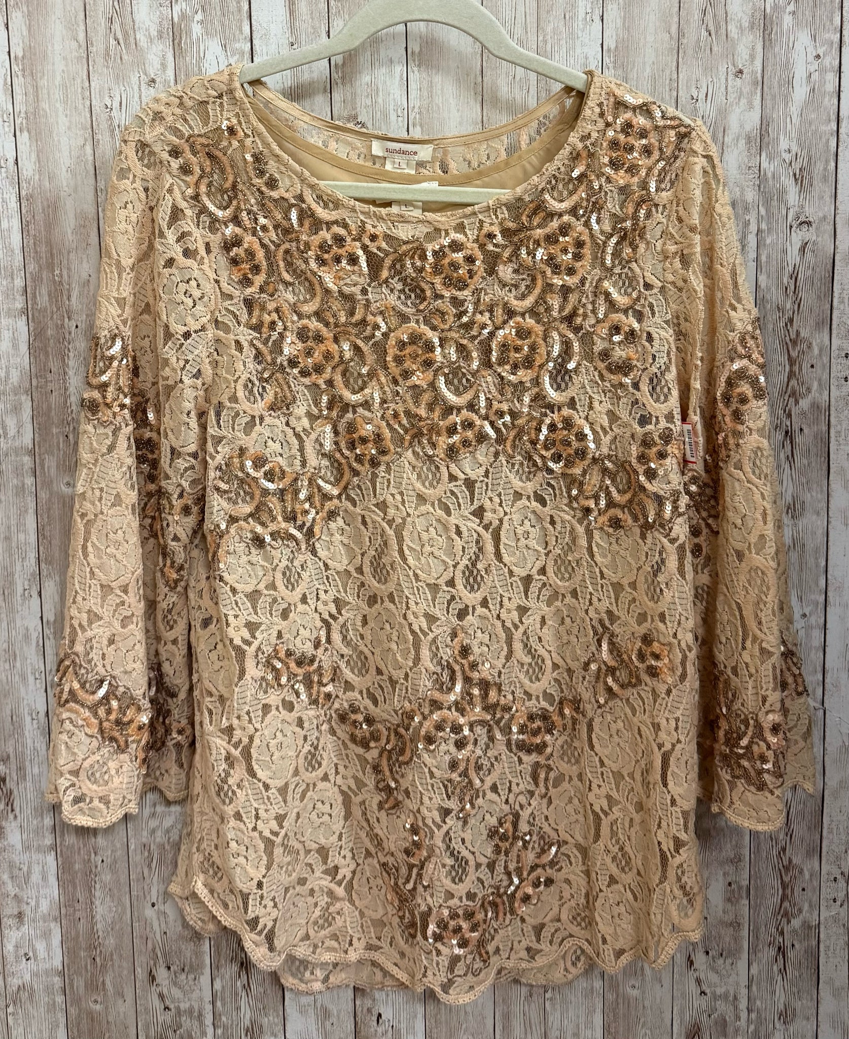 Size L SUNDANCE Tan 2 PC Top