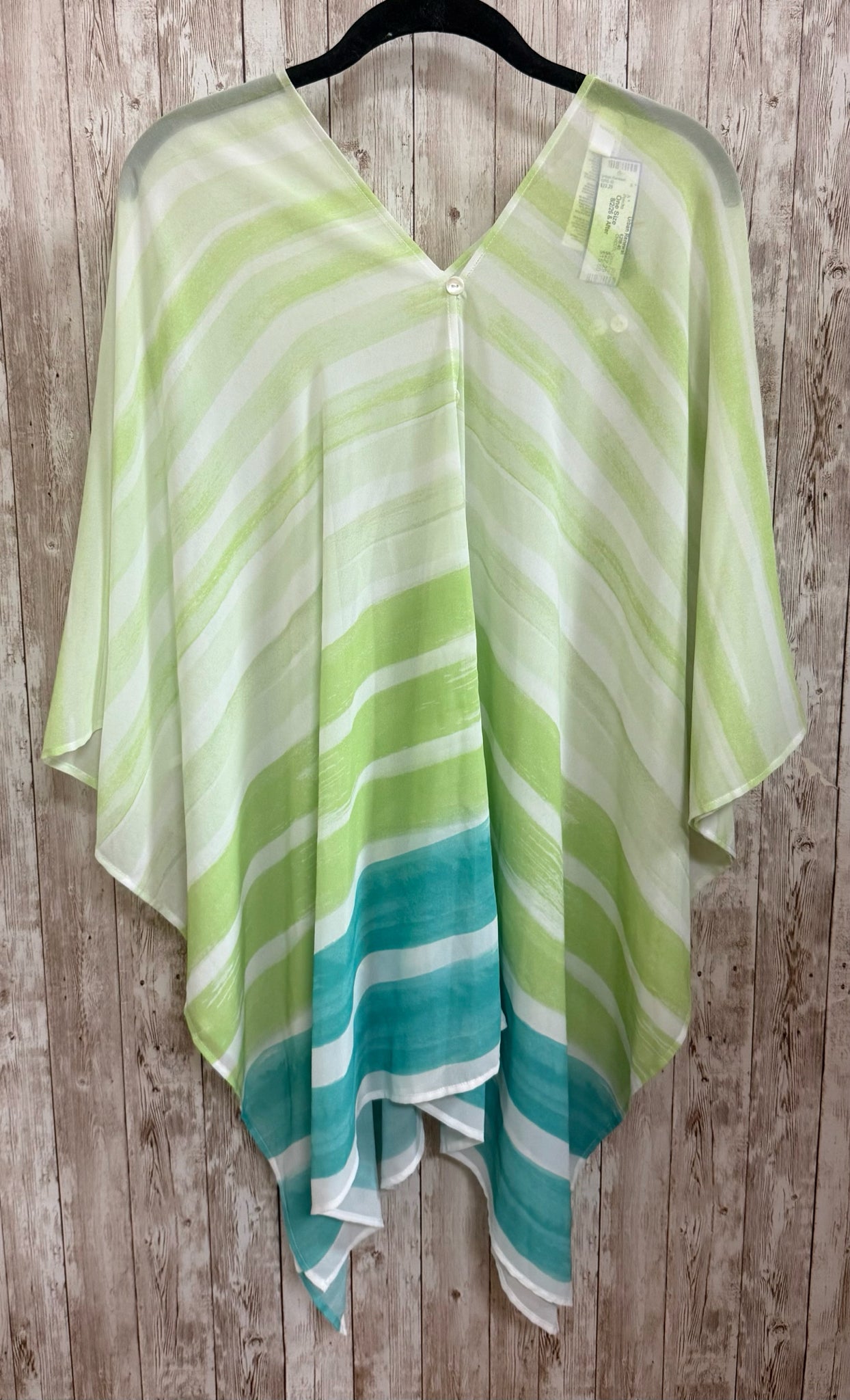 Size One Size CHICO'S Green Print Poncho
