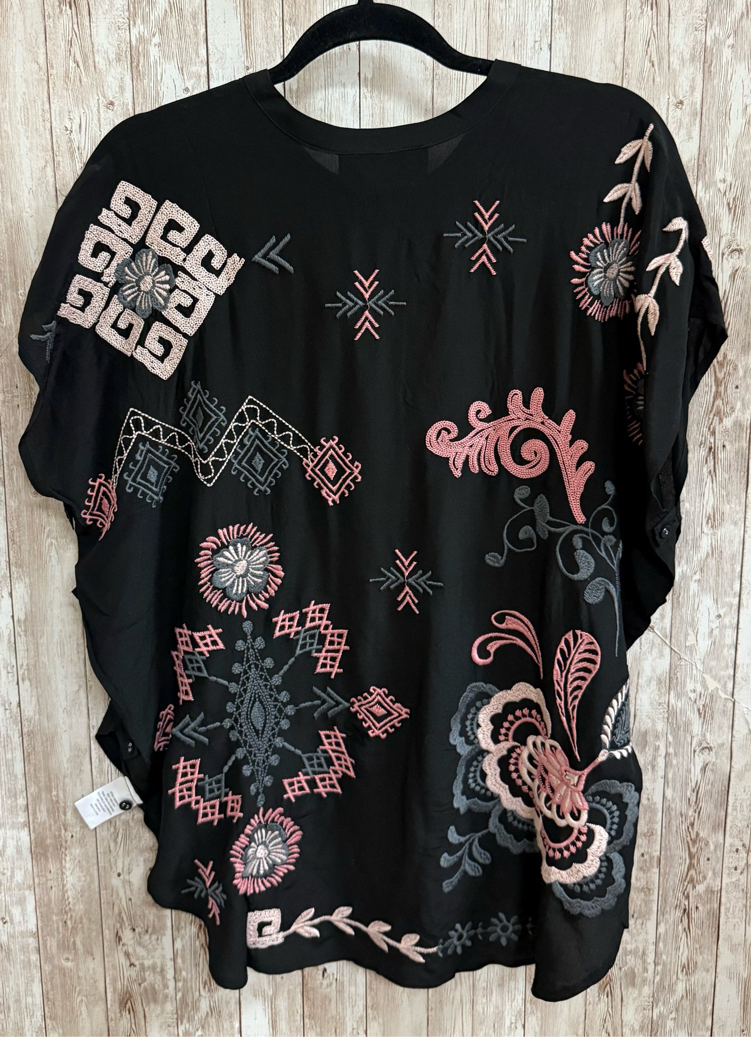 Size XS JOHNNY WAS BLACK PAISLEY Top