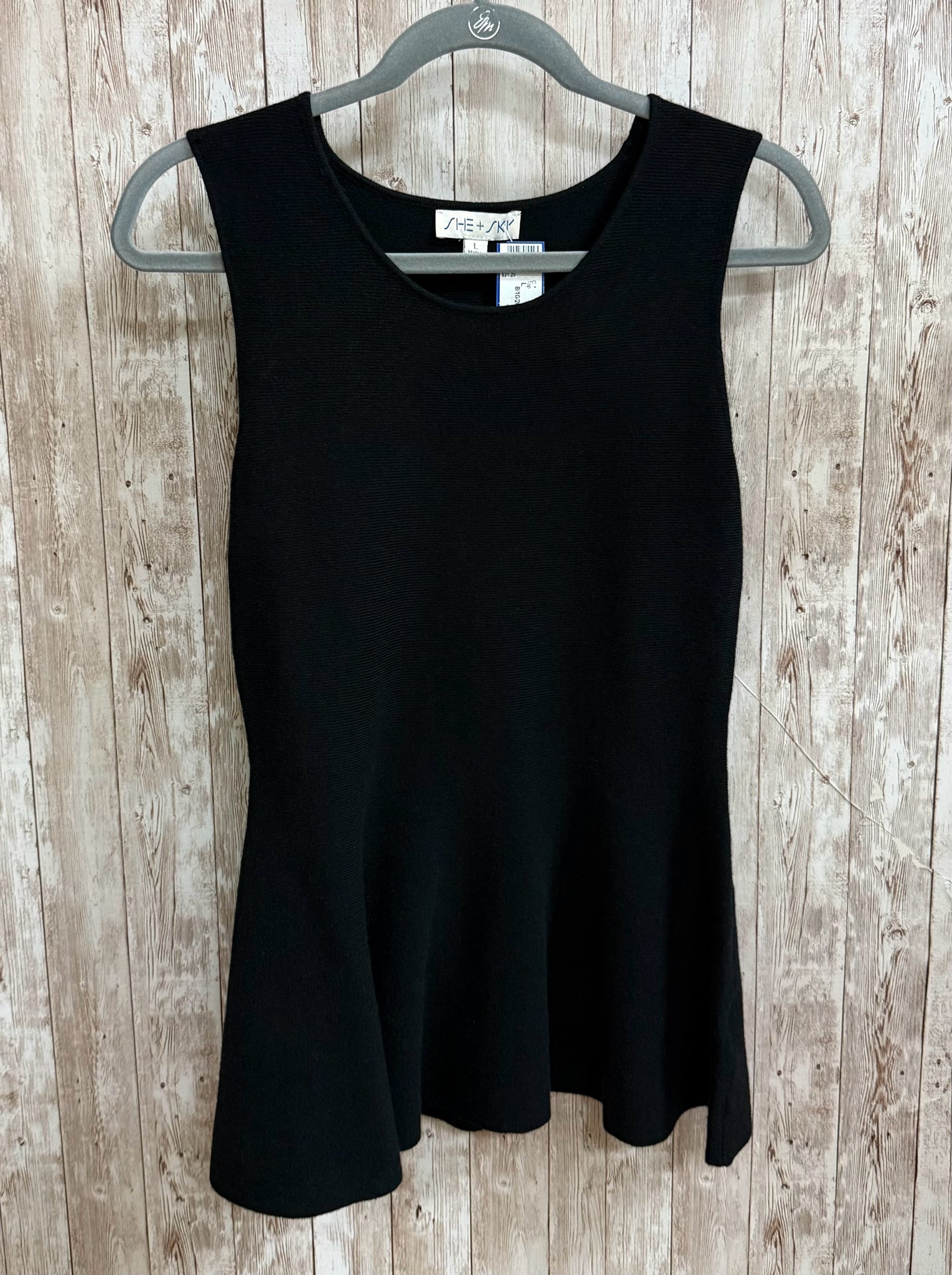 Size L SHE+SKY Black Top