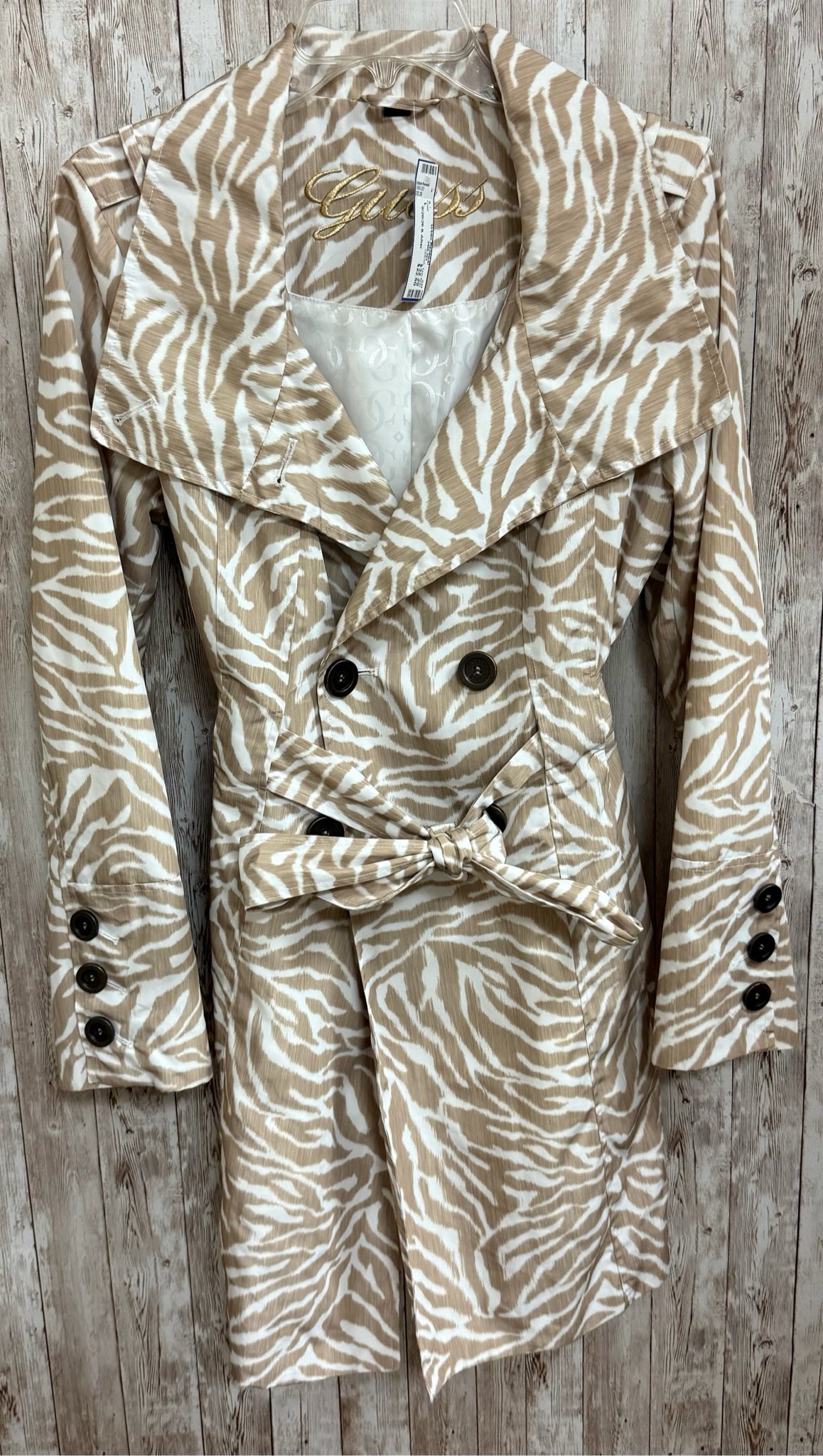 GUESS TAN AND WHITE Coat