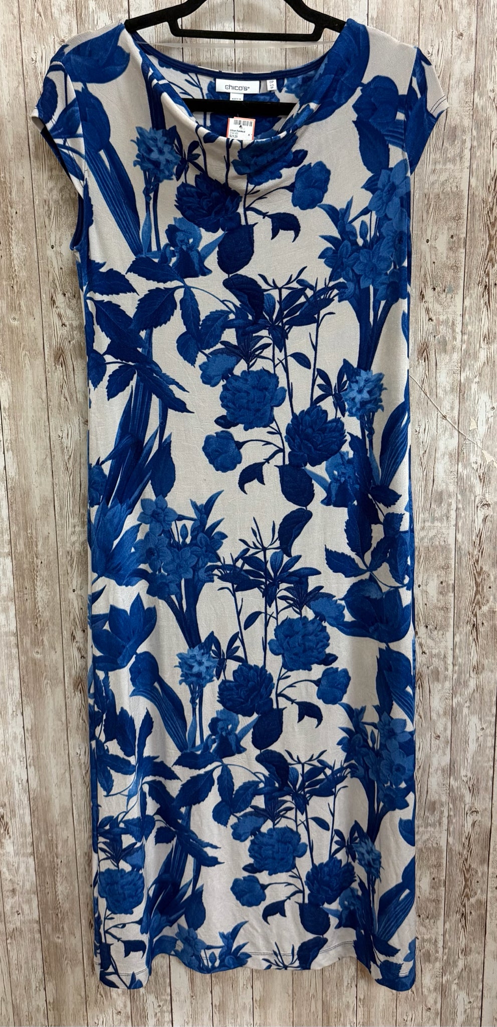 Size S CHICO'S BLUE FLORAL Dress