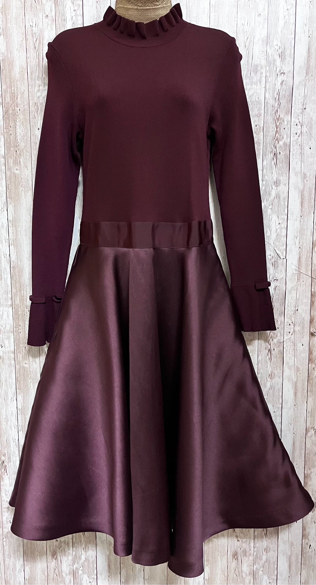 TED BAKER Size 8 Burgundy Dress