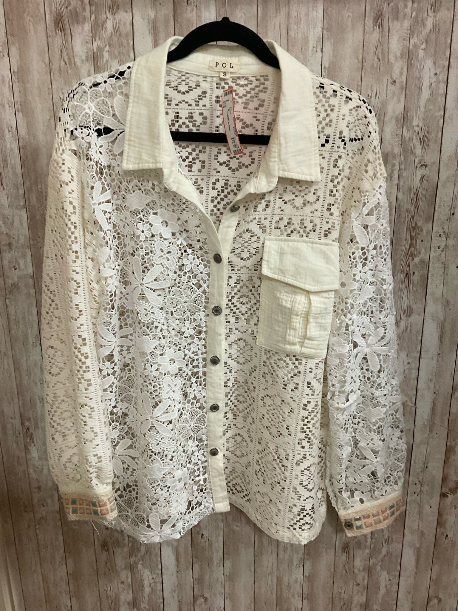 Size S POL Cream Blouse