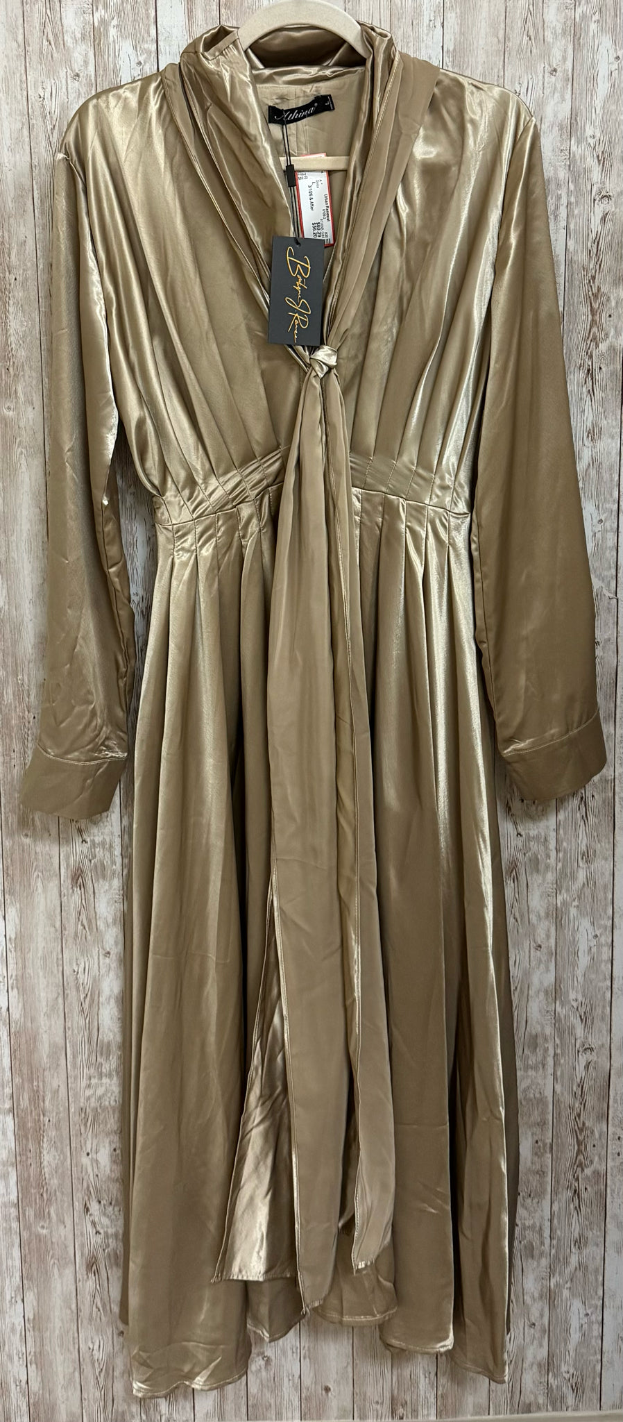 Size L ATHINA Gold Dress