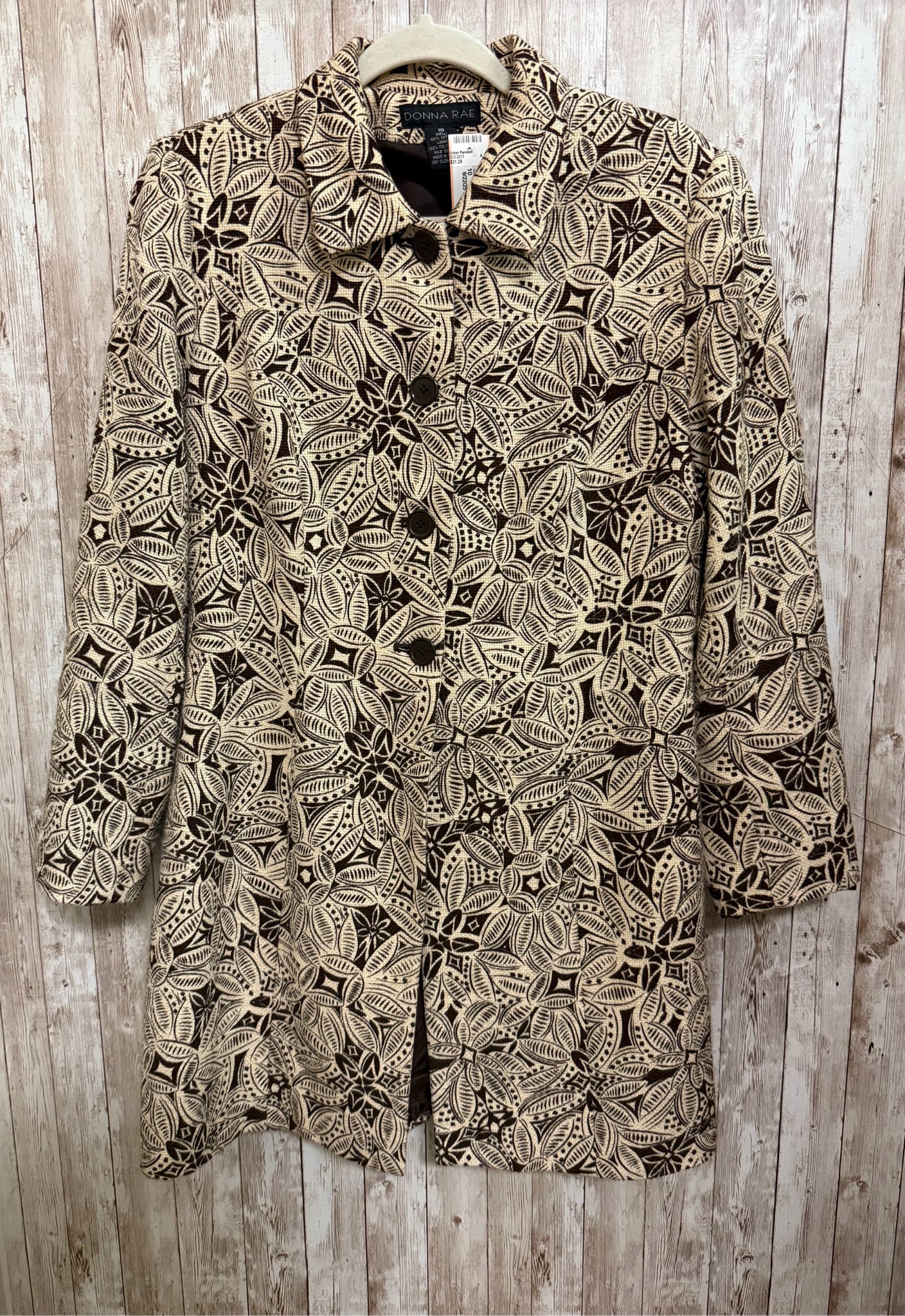 DONNA RAE TAN AND BROWN Coat
