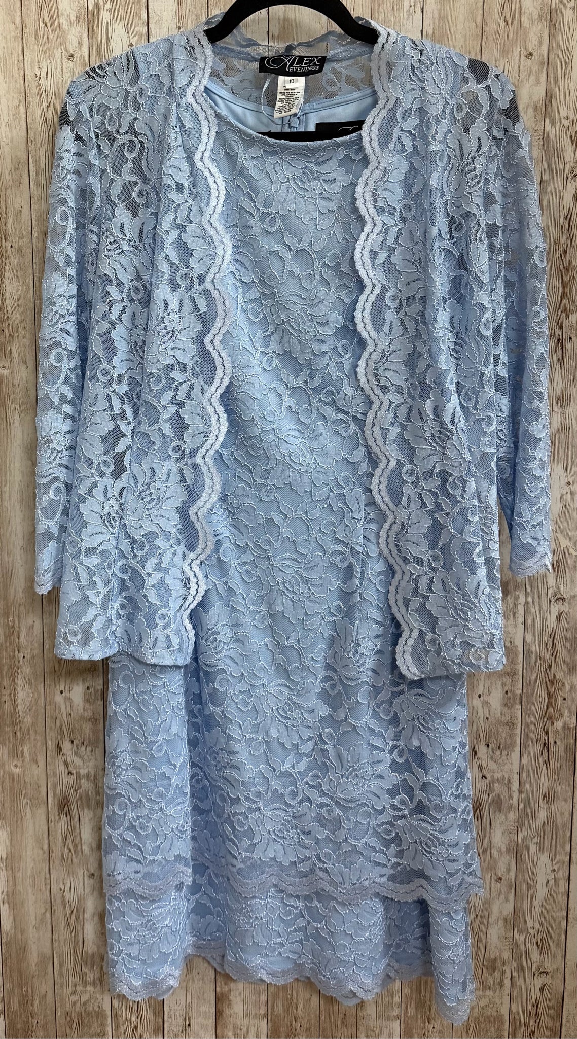 Size 10 ALEX EVENINGS Light Blue Dress