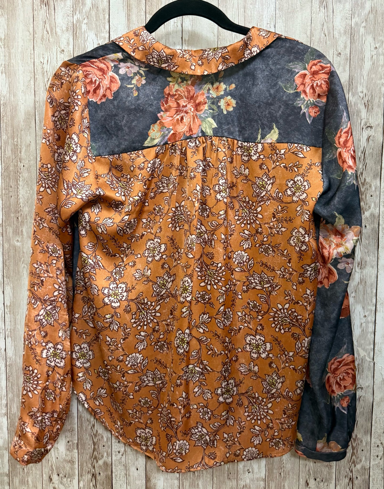 Size S MYSTREE RUST FLORAL Top