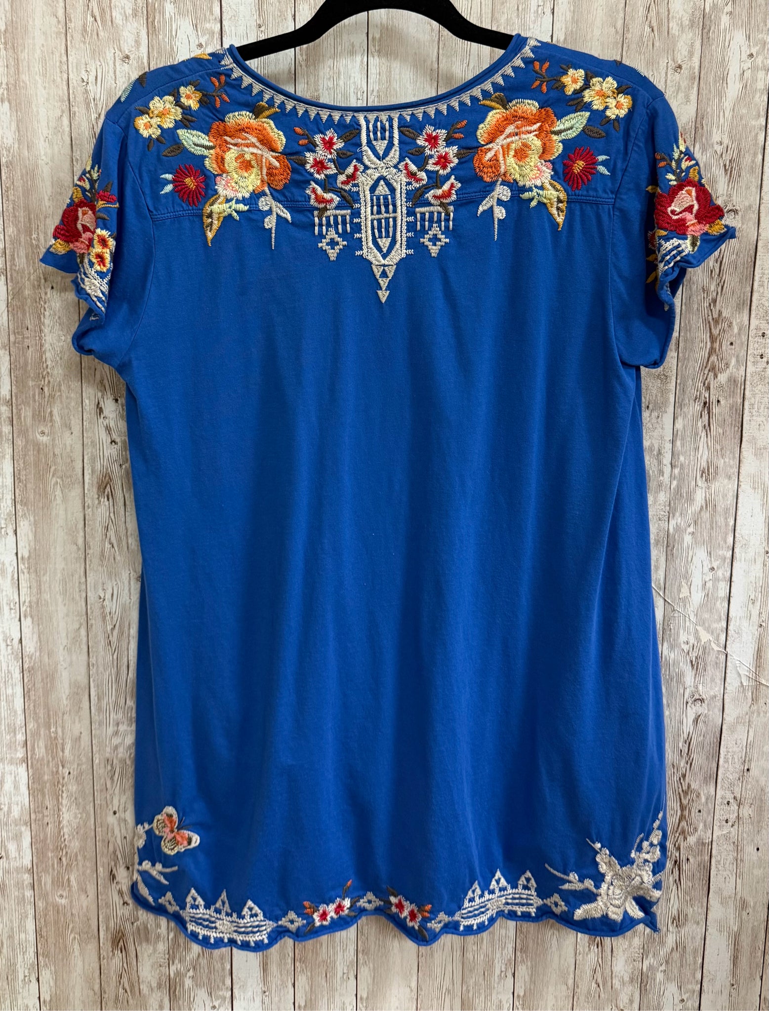 Size M JOHNNY WAS Blue Top