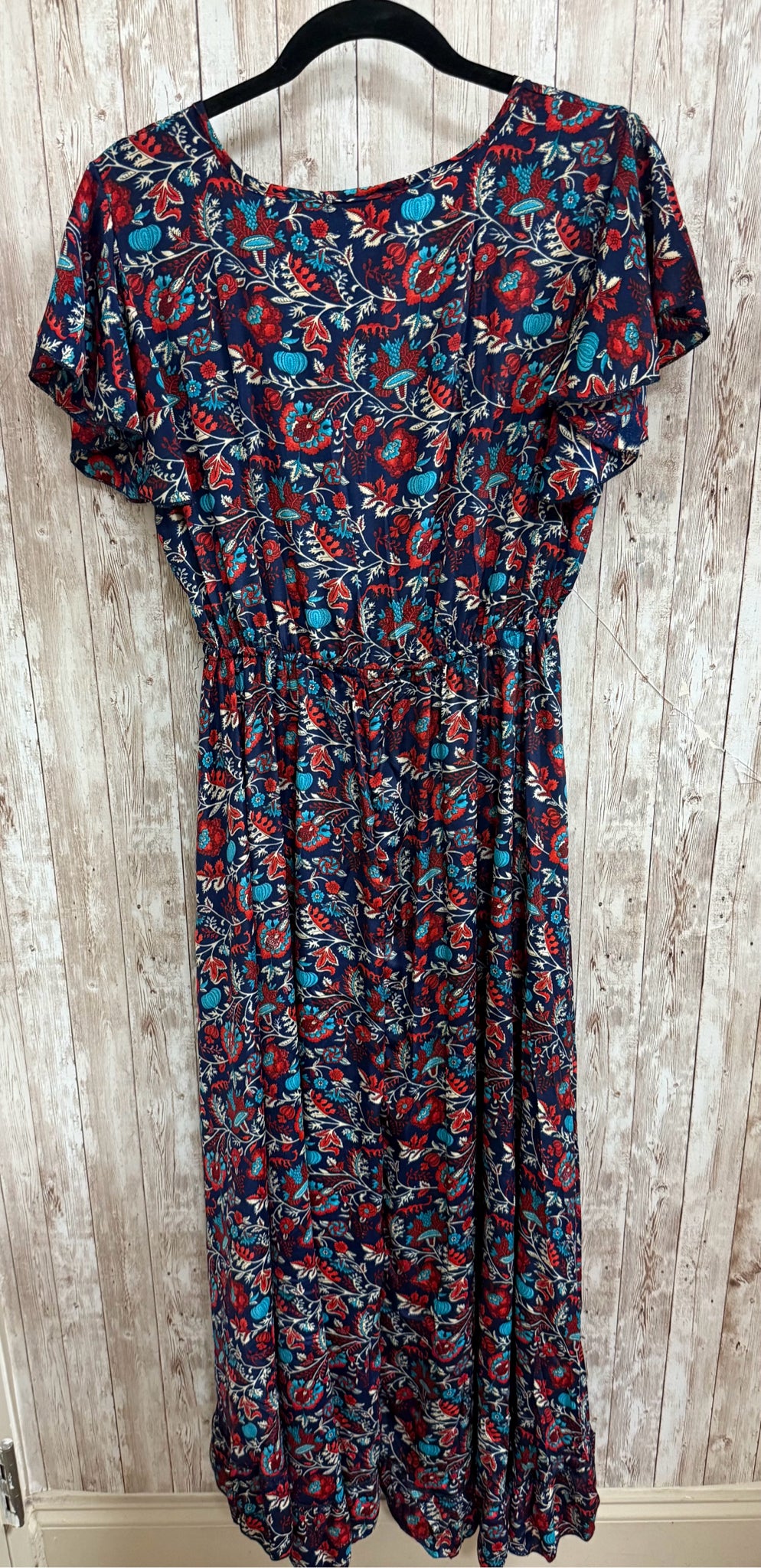 Size One Size KARMA HIGHWAY NAVY AND RED PRINT Dress