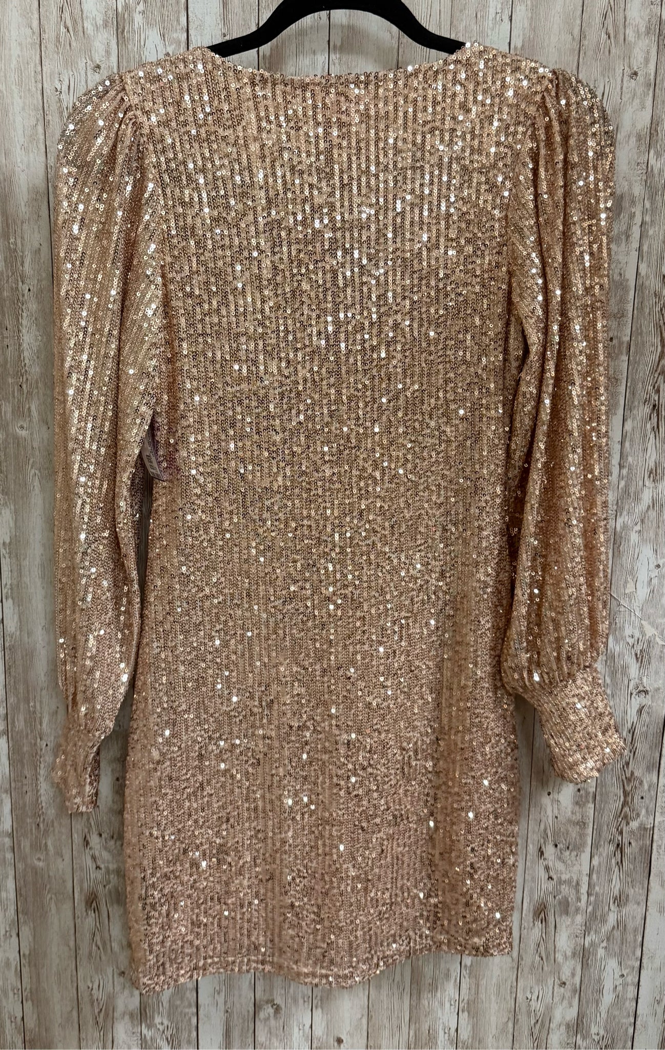 Size S pink lily Gold Dress