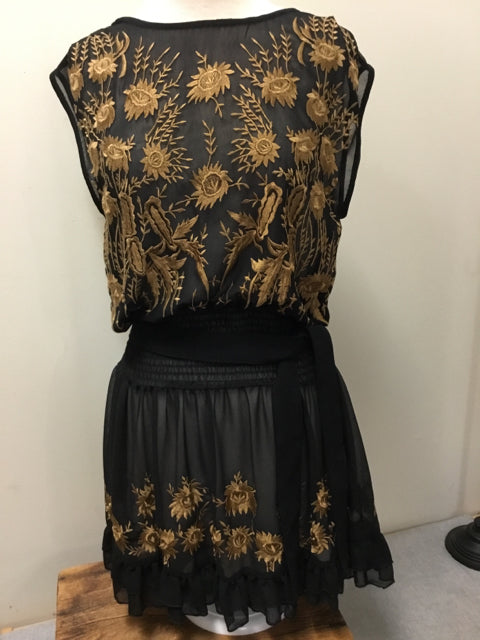 free people black lace tunic