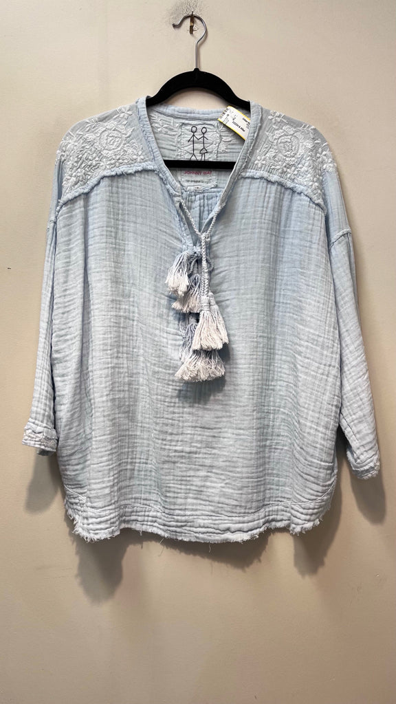 Size S JOHNNY WAS Light Blue Top