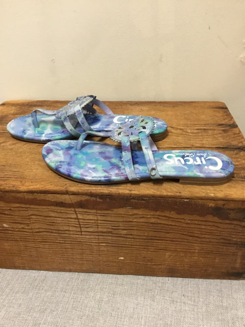 7.5 SAM EDELMAN Blue Print Sandals