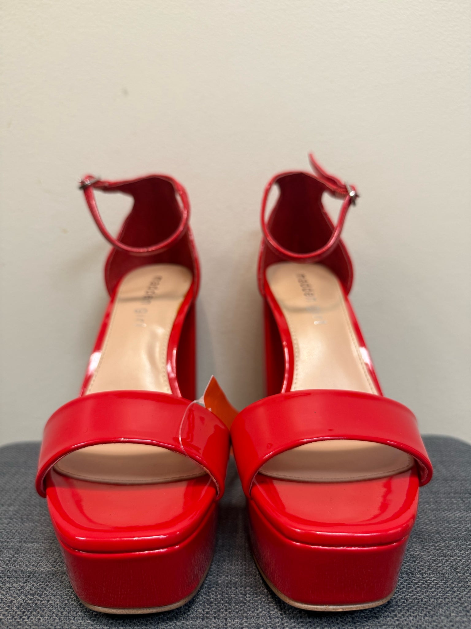 MADDEN GIRL 7 red patent SHOES