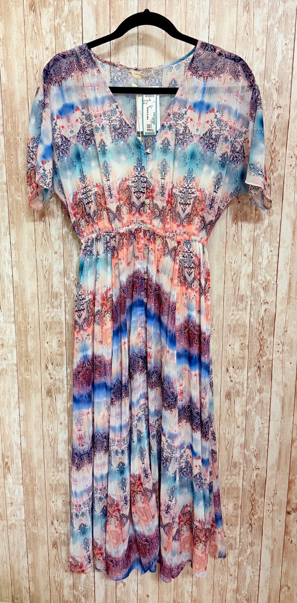 LOVESTITCH Size S Blue Print Dress
