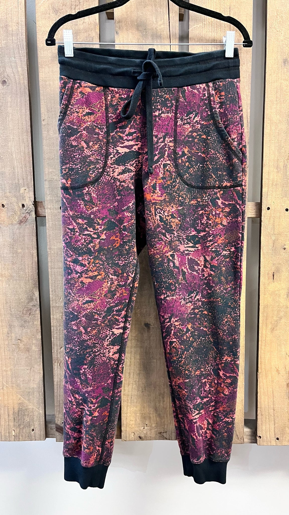 JOHNNY WAS black and pink Size S 2 PC PANT SET