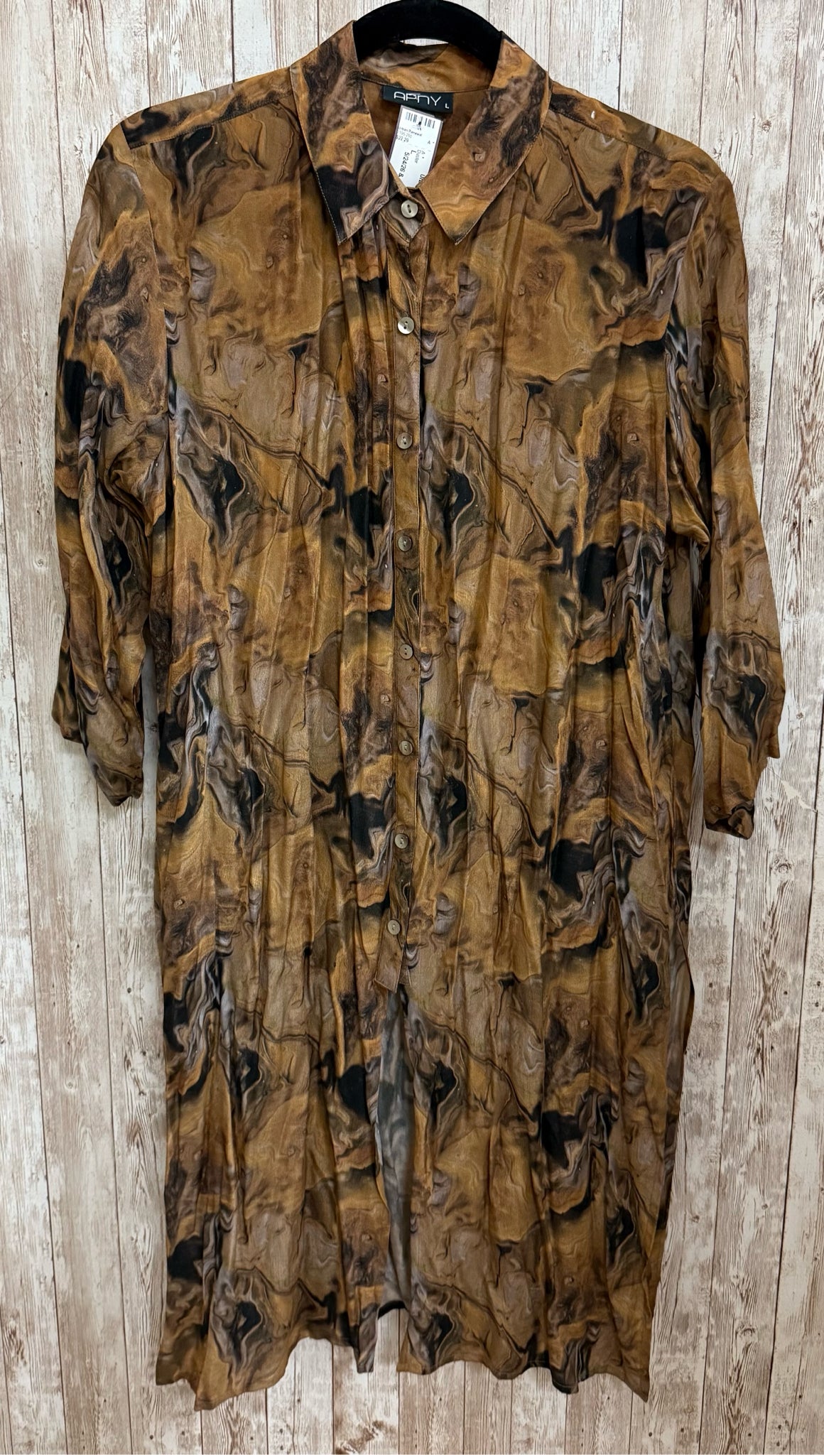 Size L APNY Brown Print Duster