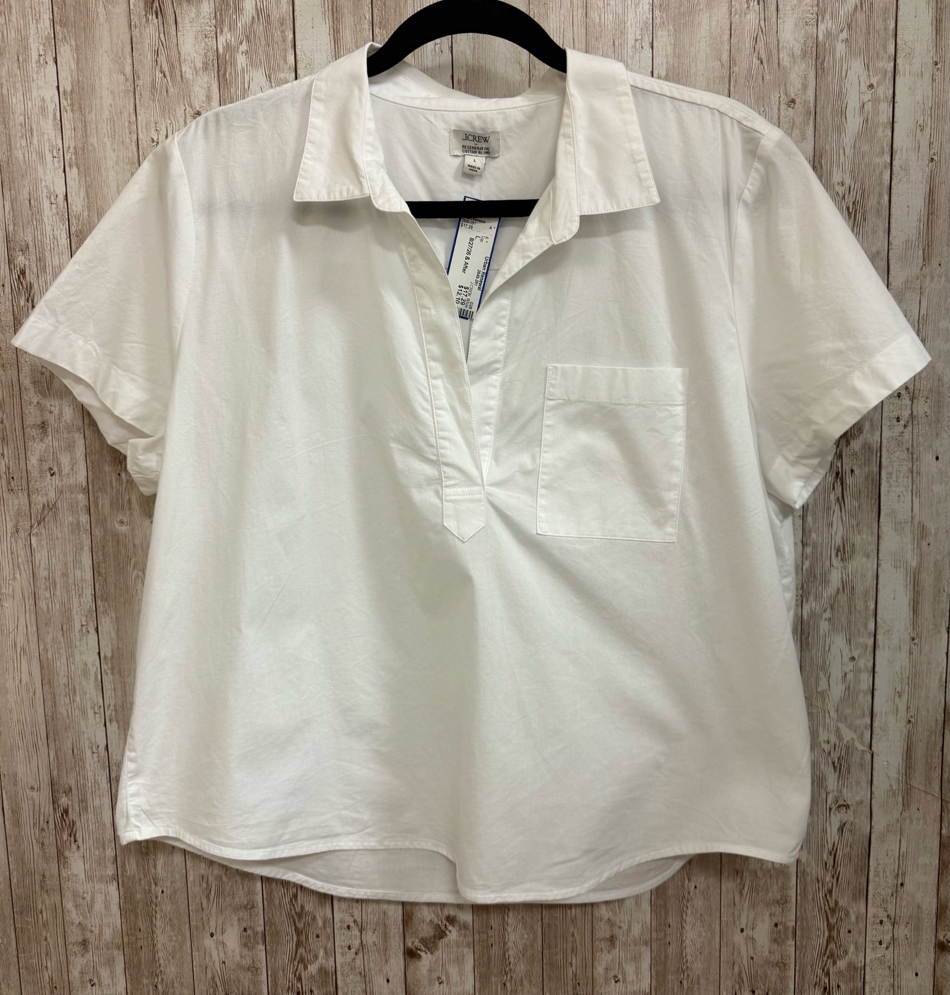 Size L J.CREW White Top