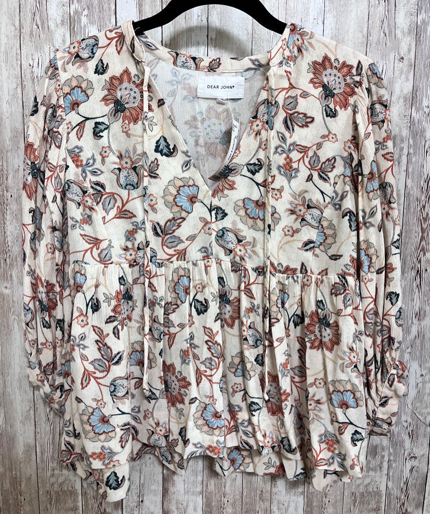 Size S DEAR JOHN CREAM FLORAL Top