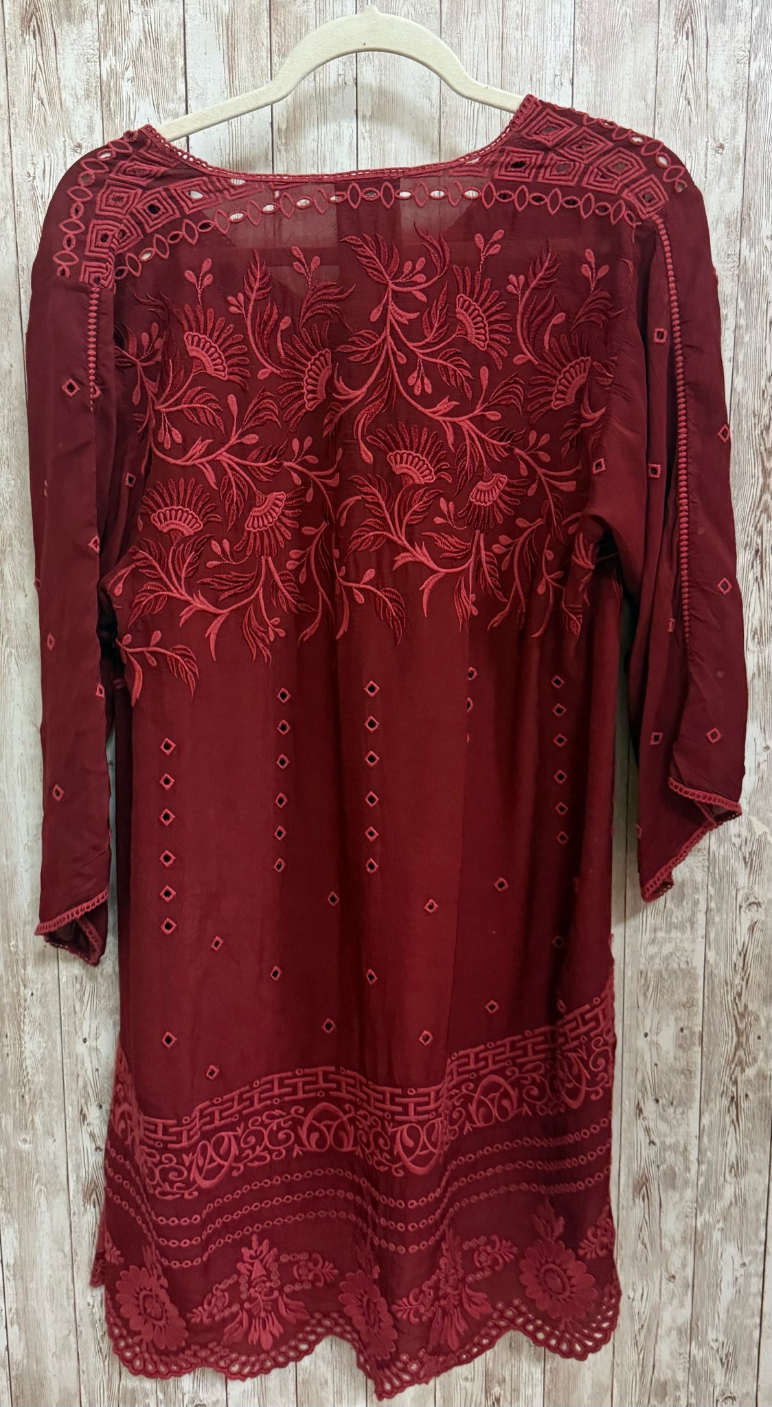 Size M JOHNNY WAS Burgundy Dress