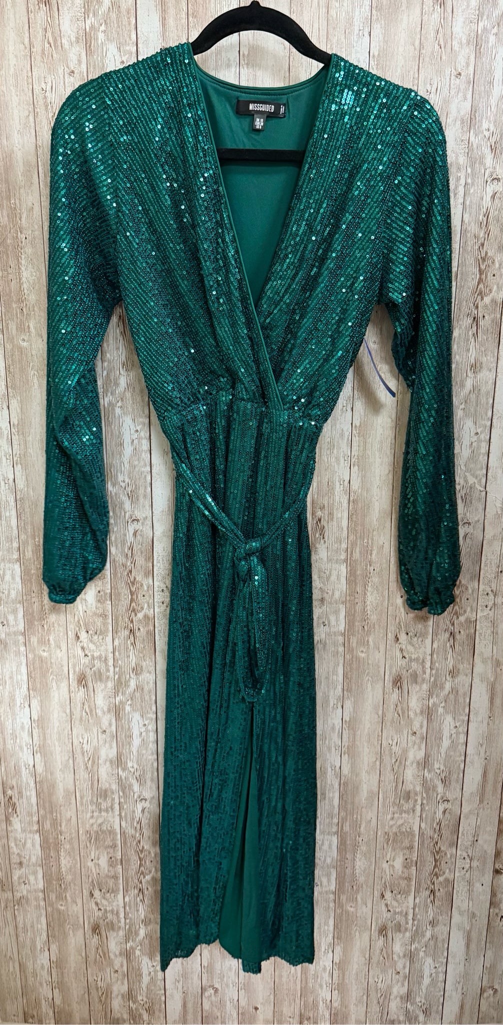 Size 6 MISGUIDED Emerald Dress