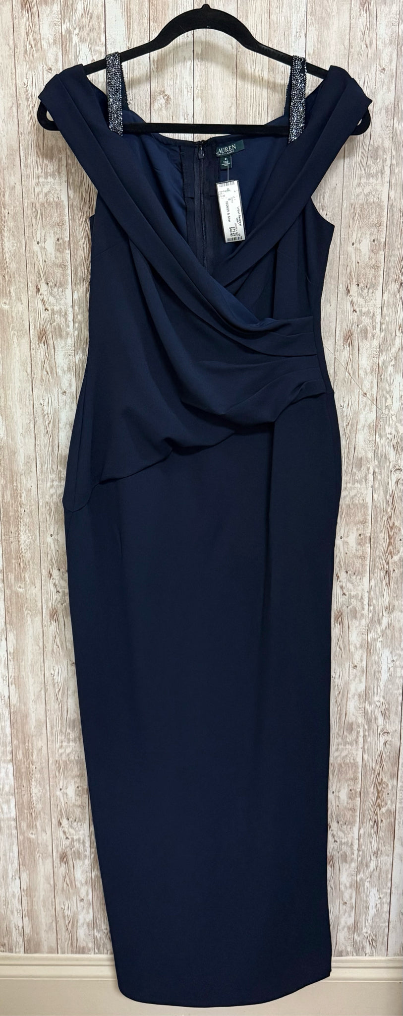 LAUREN Size 8 Navy Dress