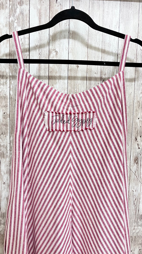 JADED GYPSY Size M/L red and white Romper