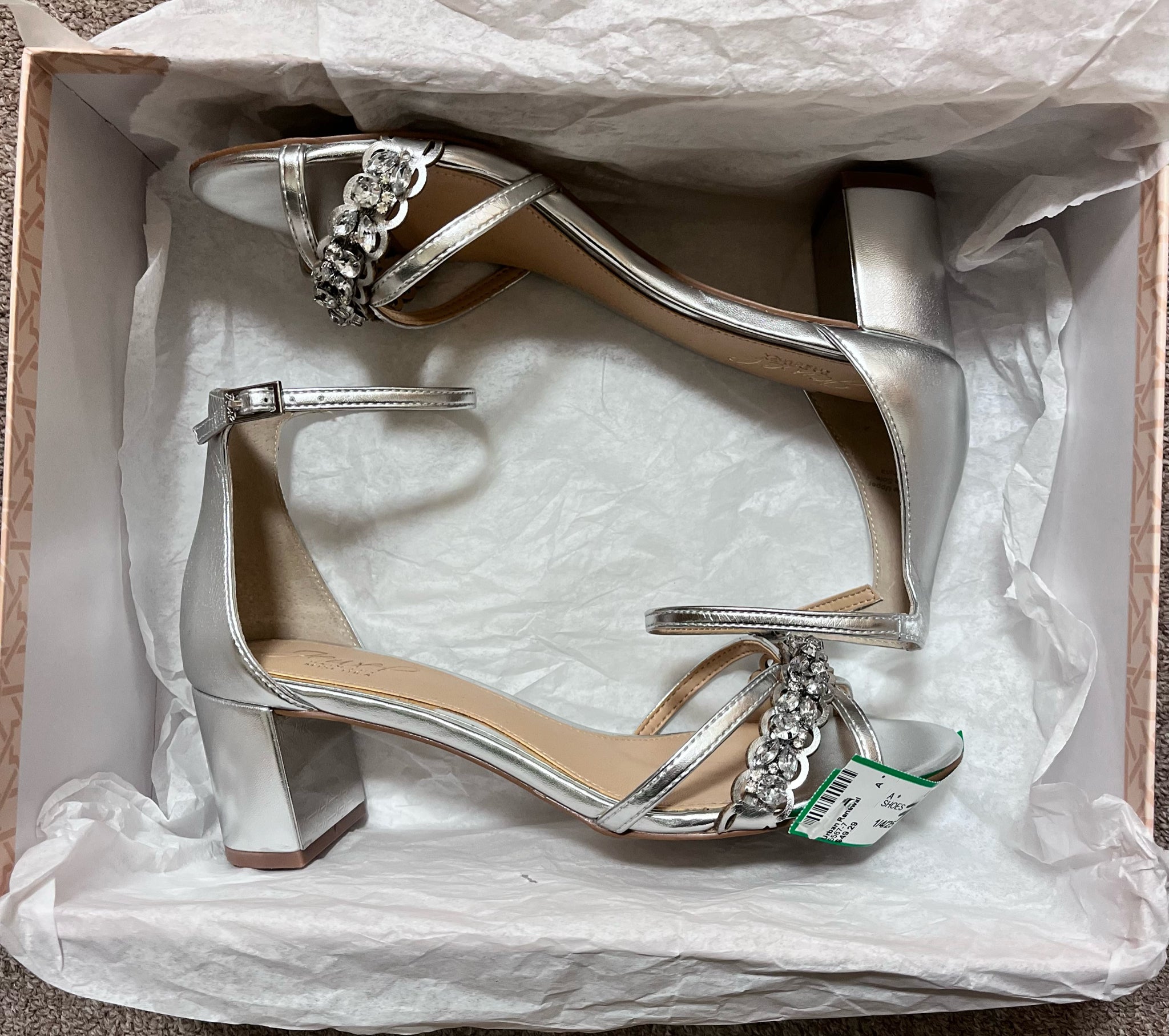 7.5 BADGLEY MISCHKA Silver SHOES