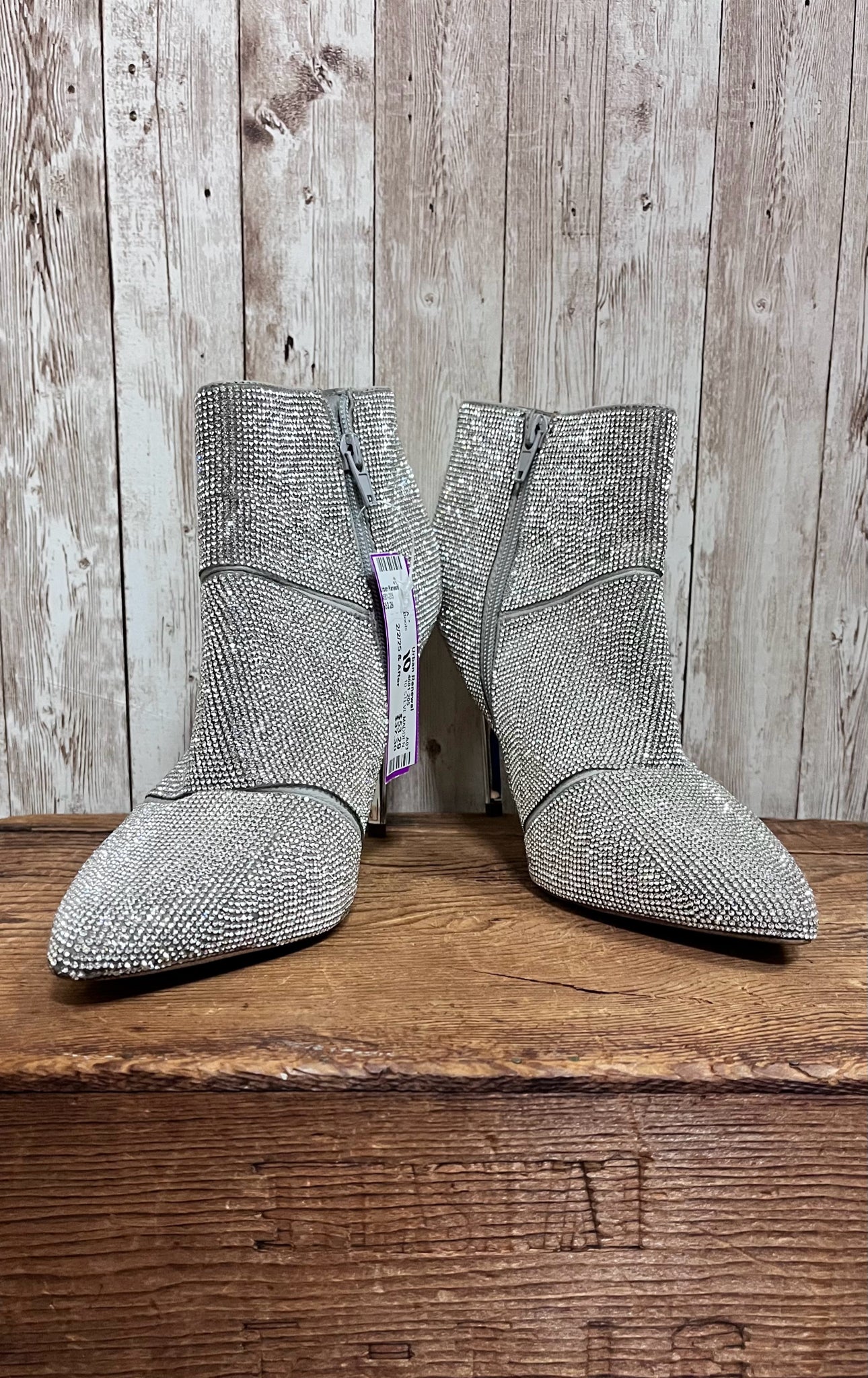 10 STEVE MADDEN Silver Boots