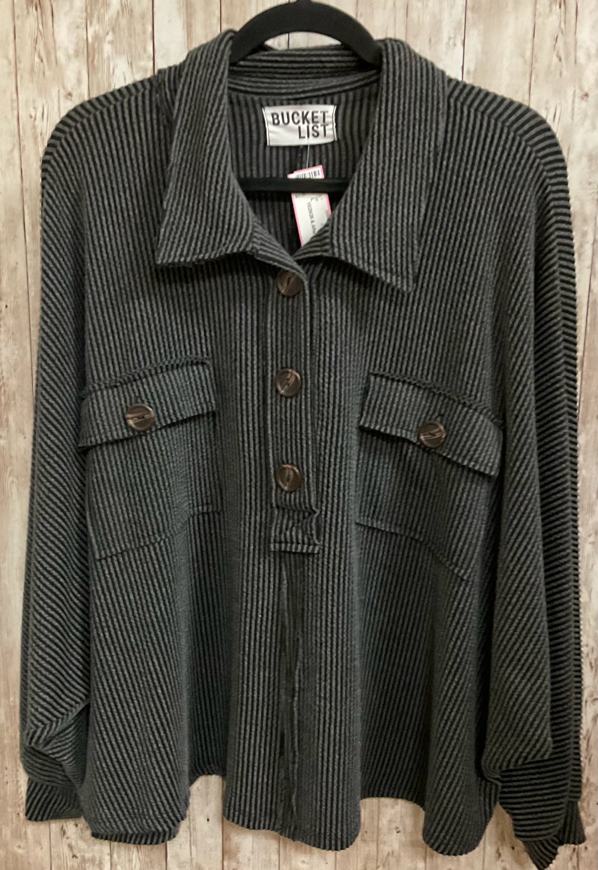Size L BUCKETLIST Charcoal Top