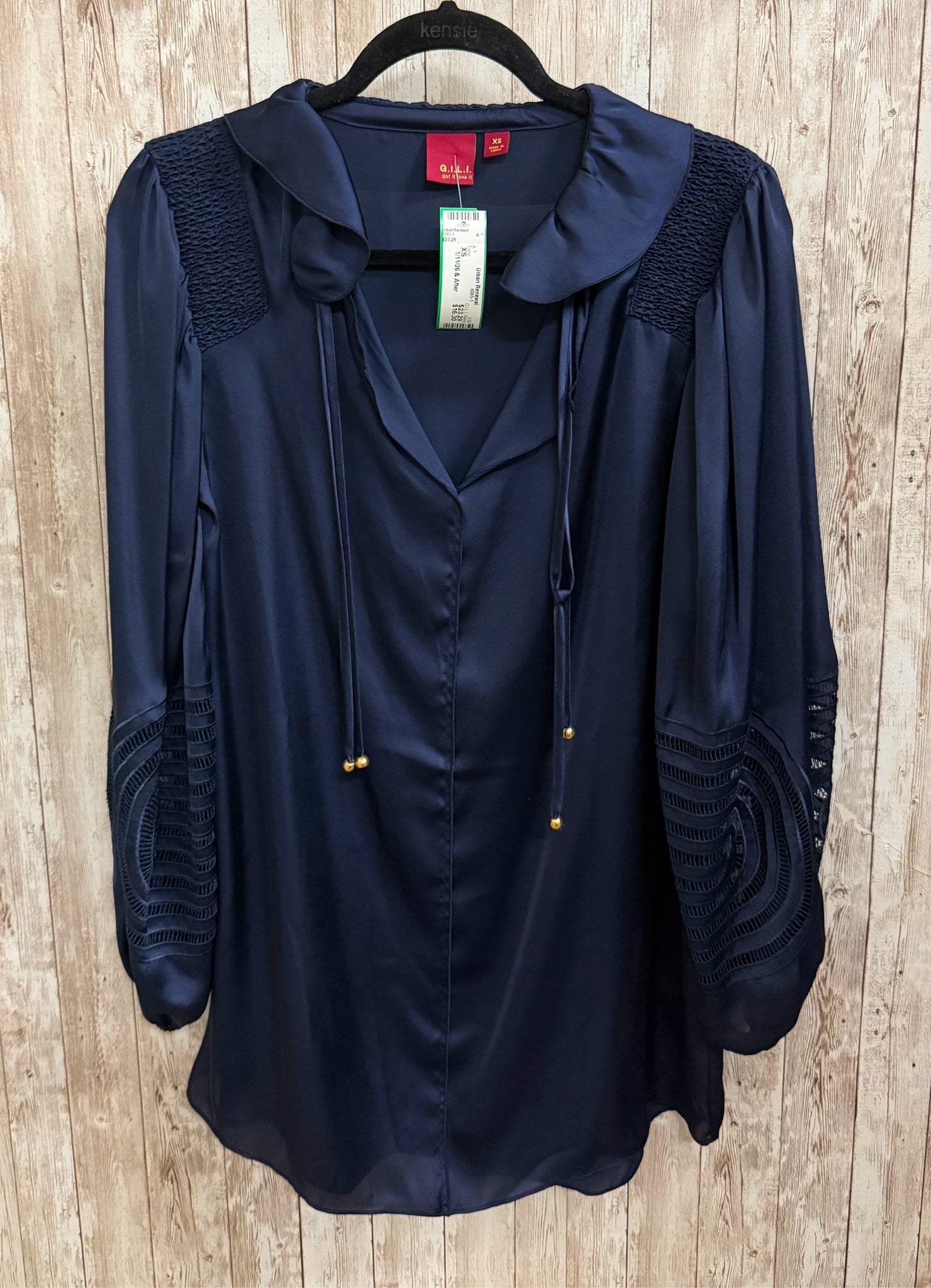 G.I.L.I. Navy Women Size XS Tunic