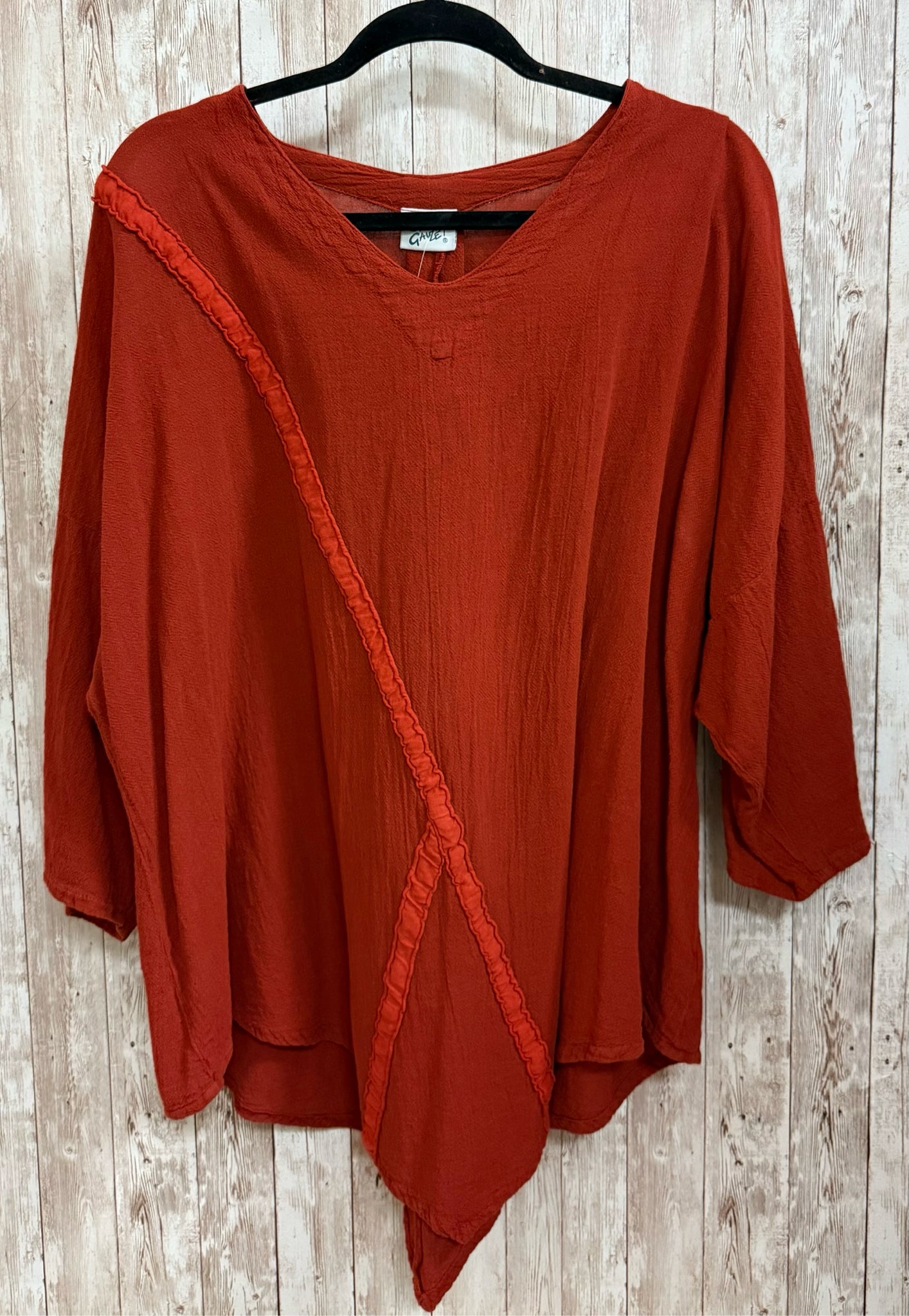 Size L OH MY GAUZE RUST Top