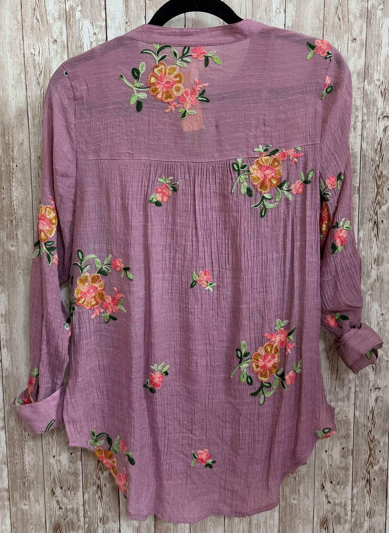 Size S FIG AND FLOWER PURPLE FLORAL 2 PC Top