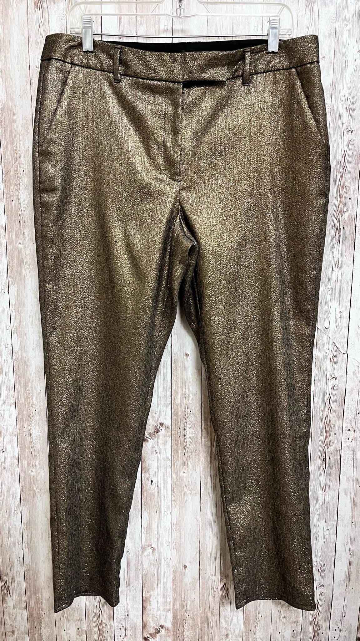 Size 12 WHITEHOUSE/BLACK MKT Gold Pants