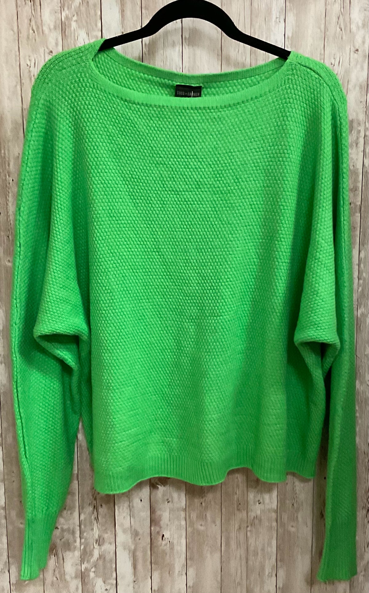 Size S/M COCO + CARMEN Green Sweater