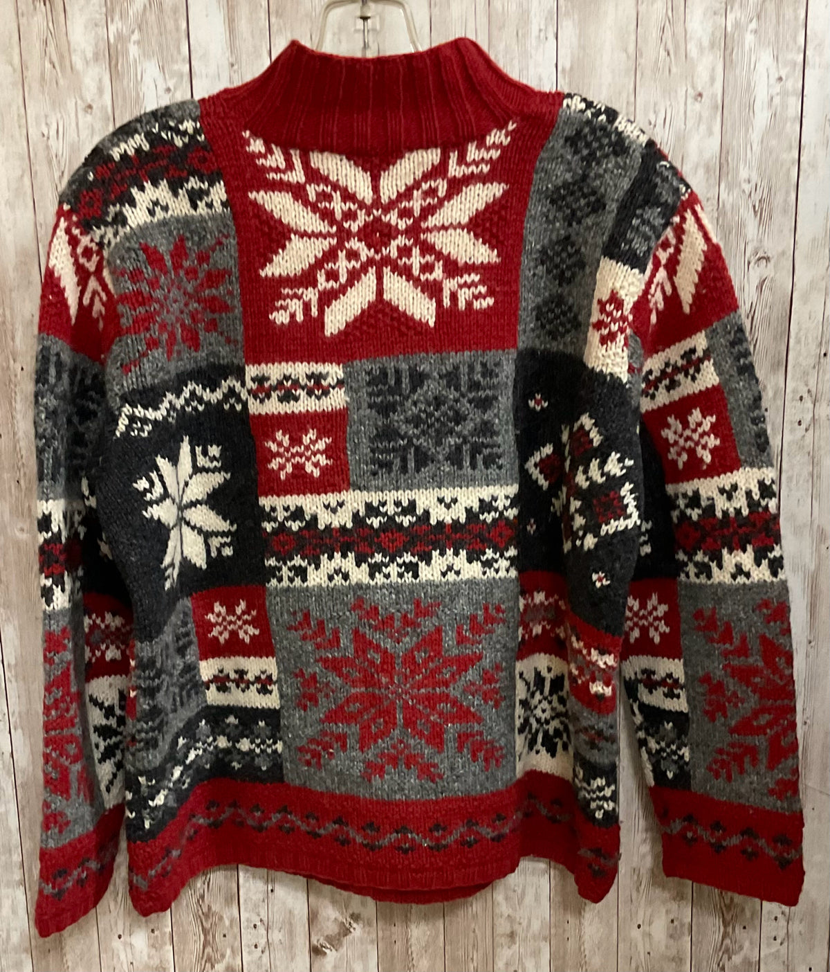 Size M RALPH LAUREN RED AND GREY Sweater