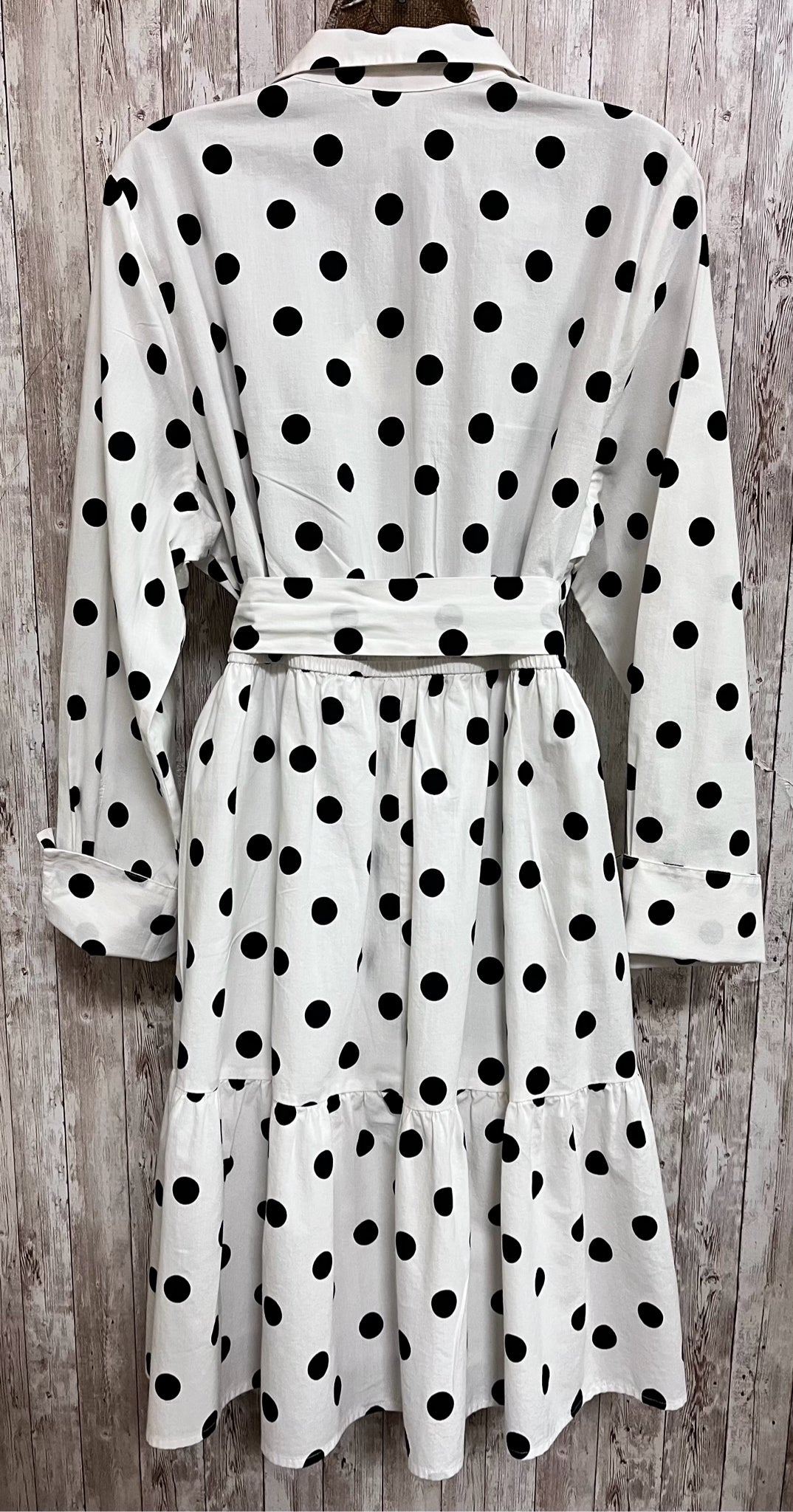 AVA & VIV Size XXL BLACK AND WHITE POLKA DOT Top