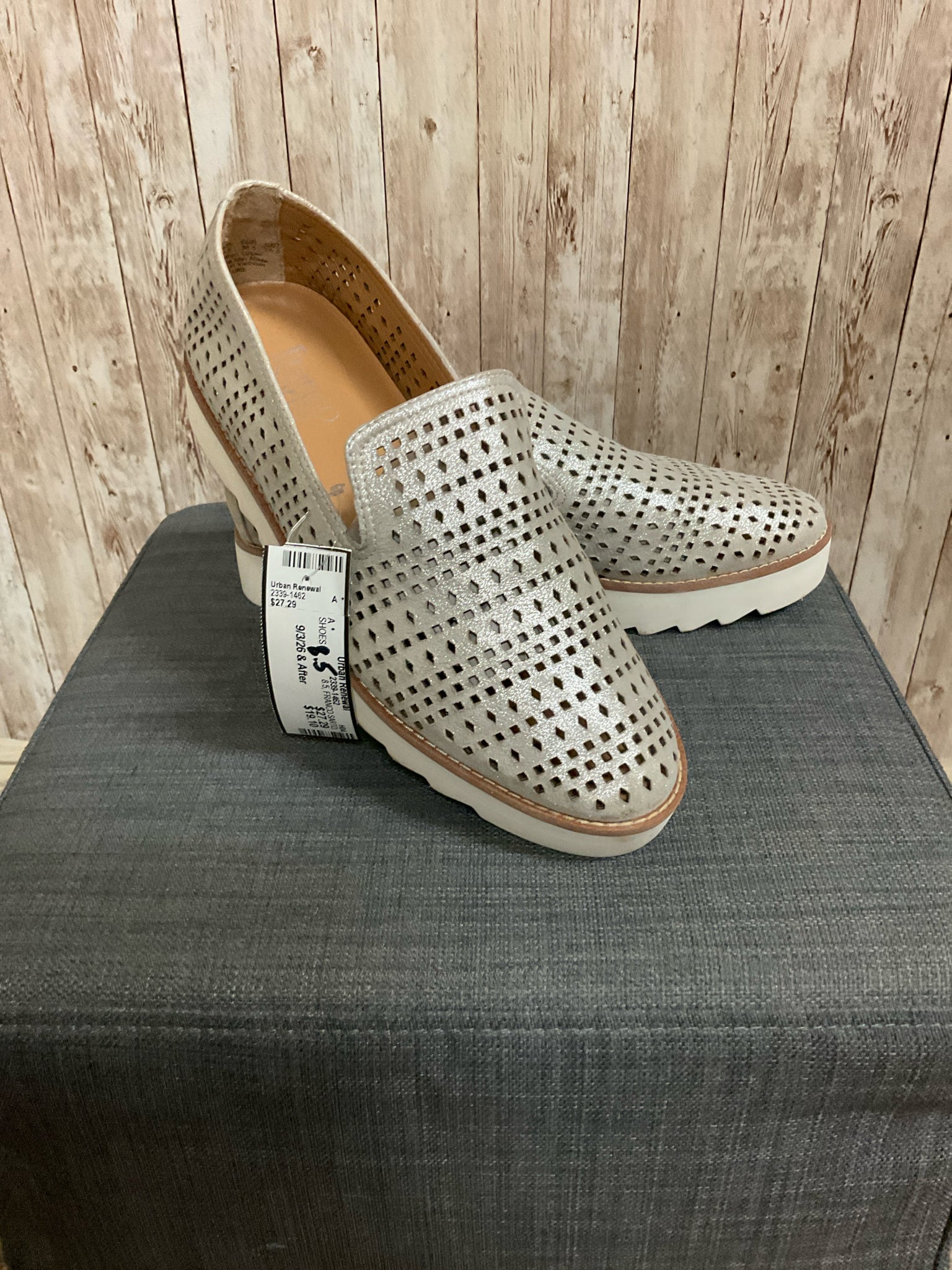 8.5 FRANCO SARTO Silver SHOES