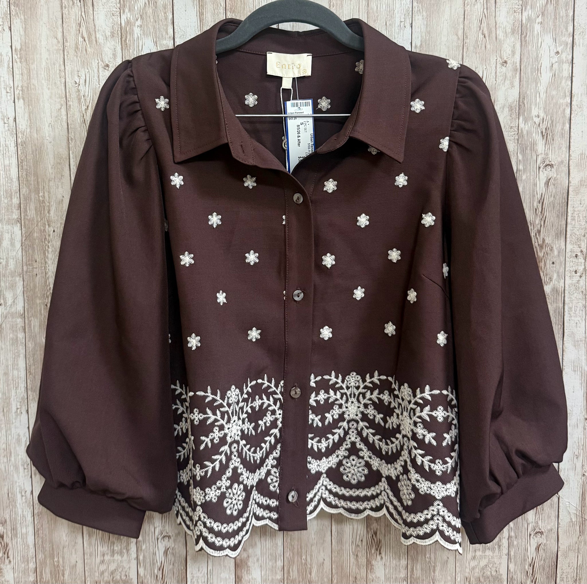 Size M ENTRO Brown 2 PC SET